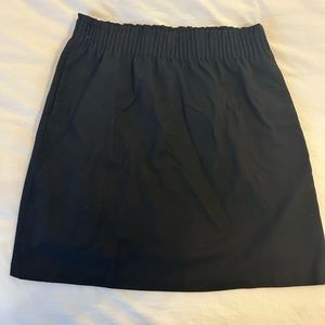 J. Crew Elastic Waist Pull on Skirt Black Size 12